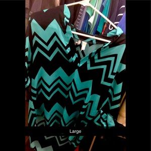 Black, blue, size large.